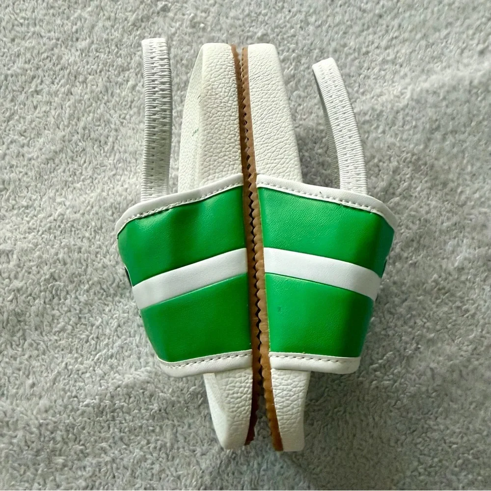 Disney x Janie and Jack | Green & White Mickey Mouse Slides | Size 8